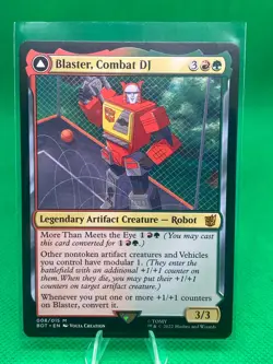 MTG Blaster, Combat DJ Blaster, Morale Booster Transformers 008/015 Regular... - Image 1