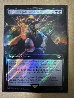 Isildur's Fateful Strike SURGE FOIL EXTENDED Lord of the Rings LTR MTG Magic NEW - Image 1