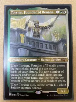 Torsten, Founder of Benalia FOIL ETCHED Dominaria United Commander DMC MTG Magic - Image 1