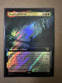 Doors of Durin SURGE FOIL EXTENDED RARE Lord of the Rings LTR MTG Magic NEW - Image 1