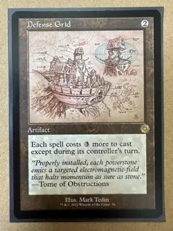 Defense Grid SCHEMATIC RETRO ARTIFACT Brothers' War MTG BRO Magic * NEW * - Image 1