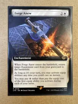 Forge Anew EXTENDED RARE Lord of the Rings LTR MTG Magic Gathering *NEW* - Image 1