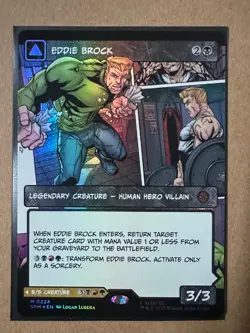 Eddie Brock FOIL BORDERLESS MYTHIC Marvel's Spider-Man SPM MTG Magic Gathering - Image 1