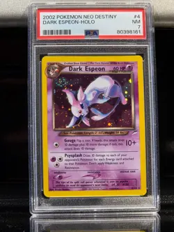 Pokemon Dark Espeon Neo Destiny, 2002 Unlimited Holo Rare #4/105 PSA 7 - Image 1