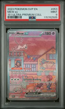2023 POKEMON SVP EN-SV BLACK STAR PROMO 151 ULTRA-PREM COLL #053 MEW EX PSA 9 - Image 1