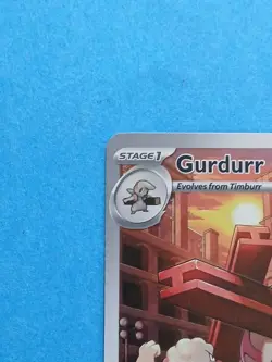 Pokemon Scarlet & Violet Black Bolt Gurdurr 126/086 Illustration Rare - Image 2