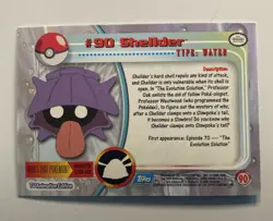 #90 Shellder Pokemon First Movie Topps Blue Label Holo Refractor - Image 2