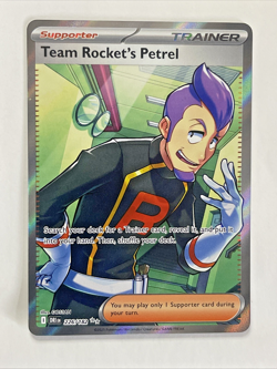 Team Rocket’s Petrel 226/182 Ultra Rare Full Art NM/M Destined Rivals Pokemon - Image 1