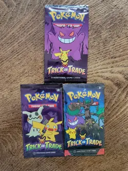 Trick or Trade COMPLETE ART SET Sealed Pokemon TCG Set of 3 Packs 2022-2024 - Image 1