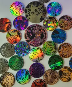 Lot Of 100x Pokemon Coins - Jumbo & Small (Official Coins Only)! - Image 2