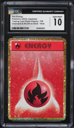 2023 Pokemon Japanese TCG Classic Collection Holo Fire Energy CGC 10 GEM MINT - Image 1