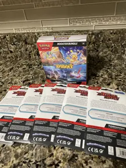 Pokemon TCG Destined Rivals Single Pack Blisters & Surging Sparks Booster Bundle - Image 5