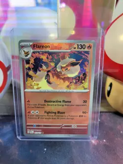 Flareon 13/131 Pokemon TCG S&V Prismatic Evolutions Masterball Rare Holo NM - Image 1