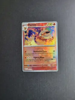 Flareon 13/131 Pokemon TCG S&V Prismatic Evolutions Masterball Rare Holo NM - Image 2