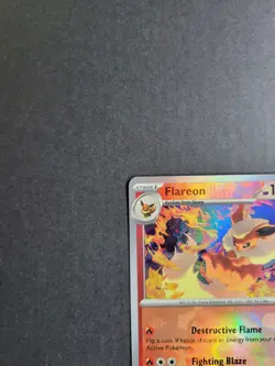 Flareon 13/131 Pokemon TCG S&V Prismatic Evolutions Masterball Rare Holo NM - Image 3