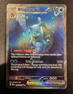Blastoise ex 200/165 Special Illustration Rare Pokemon Scarlet & Violet 151 NM - Image 1