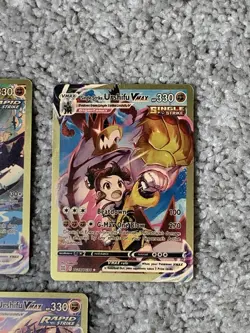 Pokemon Set of 5 Urshifu VMax HP330 Beat Down&Gale Thrust Gold Foil Fan Art NM! - Image 4