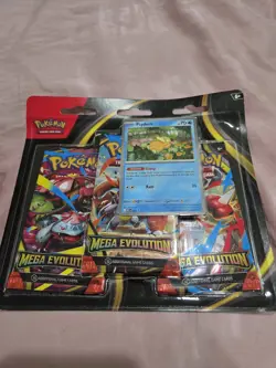 Pokemon Mega Evolution TCG Triple Booster Pack W/ Psyduck Promo Card - Image 1