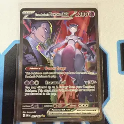 Pokemon TCG Destined Rivals Team Rockets Mewtwo EX Card 231/182 - Image 1