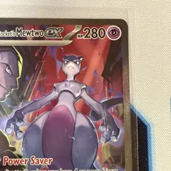 Pokemon TCG Destined Rivals Team Rockets Mewtwo EX Card 231/182 - Image 3