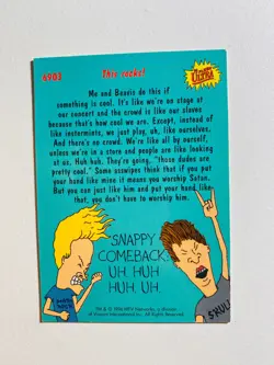 1994 MTV FLEER ULTRA BEAVIS AND BUTT-HEAD #6903 THIS ROCKS! NM-MT CARD - Image 2