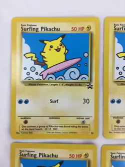 Lot of 4 2001 Pokemon Black Star Promo #28 Surfing Pikachu Cards NM Unplayed - Image 5