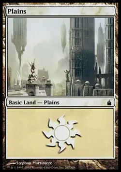 Plains (287) - Foil ~ Lightly Played Ravnica MTG Magic UltimateMTG Land Card - Image 1