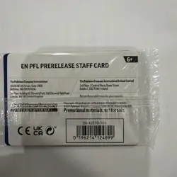 Pokemon Phantasmal Flames Staff Pre Release Sealed Promo Pack 4 Cards Unopened - Image 2