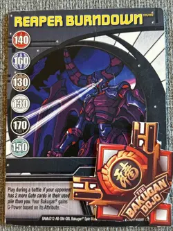 Bakugan:Battle Brawlers | Reaper Burndown 🔵 Blue Ability Card | 12/18McD - Image 2