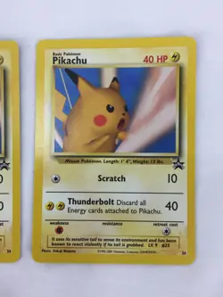 Lot of 2 2001 Pokemon Black Star Promo Card 26 Pikachu NM Unplayed - Image 5