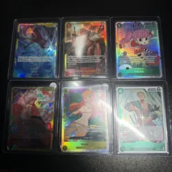 Lot of 6 One Piece TCG Cards SR’s and SEC All NM and English - Image 1