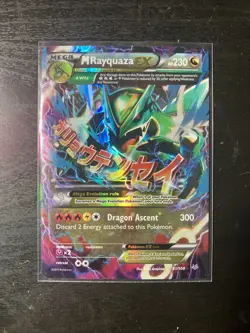 Pokemon M Rayquaza EX Holo Card 61/108 Roaring Skies Ultra Rare MP+ Condition - Image 1