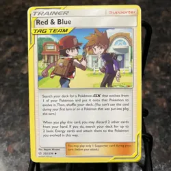 Red & Blue Tag Team 202/236 S&M Cosmic Eclipse Pokemon Trading Card Game | NM - Image 1