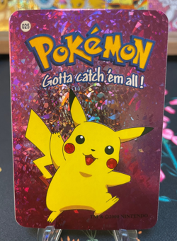 Pikachu #025 - Vintage Vending Machine Prism Sticker 2000 - Pokemon Card - Image 1
