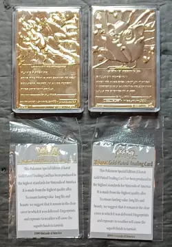 23K Gold Plated Charizard & JigglyPuff Trading Card with PokeBalls LOT OF 2 - Image 3
