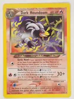 Dark Houndoom 7/105 Pokemon Neo Destiny Holo Rare Card - LP - Image 1