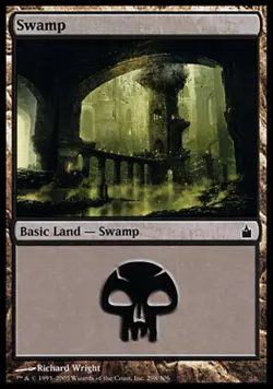 Swamp (298) - Foil ~ Lightly Played Ravnica MTG Magic UltimateMTG Land Card - Image 1
