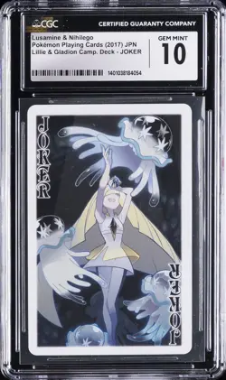 2017 POKEMON PLAYING CARDS LILLIE, GLADION & LUSAMINE JOKER CGC 10 GEM MINT - Image 1