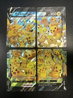 Pikachu V-Union [Set of 4] SWSH: Sword & Shield Promo Cards Holo NM JL - Image 1