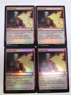 Unholy Heat (145) Modern Horizons 2 x4 4x MH2 MTG Playset Magic Foil - Image 1