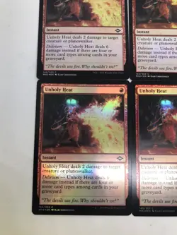Unholy Heat (145) Modern Horizons 2 x4 4x MH2 MTG Playset Magic Foil - Image 3
