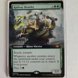 Railway Brawler - Extended Art - NM - Outlaws of Thunder Junction OTJ - MTG - Image 1