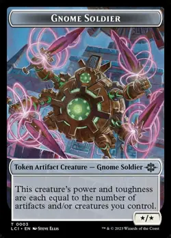 Gnome Soldier Token Light Play, English Magic the Gathering MTG The Lost Caverns - Image 1