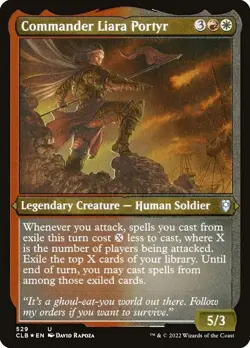 ETCHED FOIL Commander Liara Portyr Baldur's Gate Magic MTG Legendary Creature - Image 1