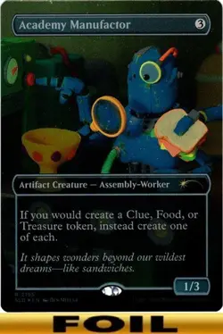 1x - Academy Manufactor - FOIL BORDERLESS #2195 - Secret Lairs: Extra Life MTG - Image 1