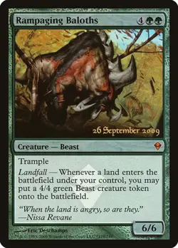 Rampaging Baloths - Foil Prerelease Promo Zendikar MP MTG - Image 1