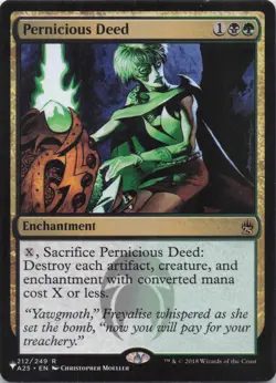 Pernicious Deed The List Regular Rare #212 NM MTG - Image 1