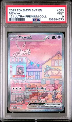 2023 POKEMON SVP EN-SV BLACK STAR PROMO 151 ULTRA-PREM COLL #053 MEW EX PSA 9 - Image 1