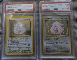 Graded Vintage Pokemon PSA Lot! English Base Set Chansey PSA 4 & Japanese PSA 7! - Image 1