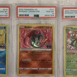 PSA 10 Radiant: Charizard, Blastoise, Venasaur Holographic Pokemon Go - Image 3